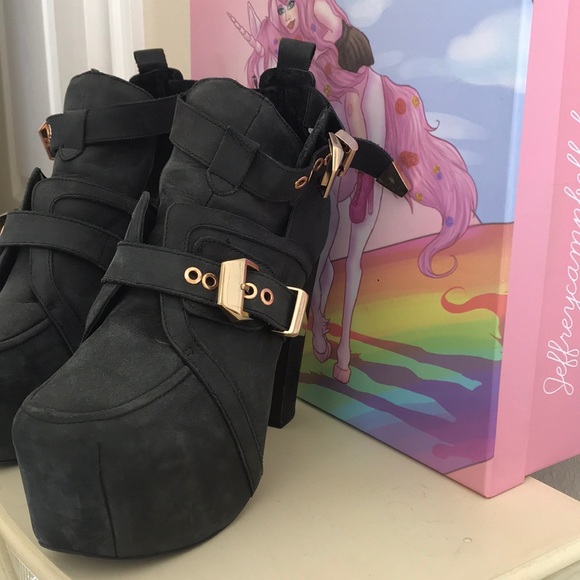 Platform leather booties - Picture 2 of 6